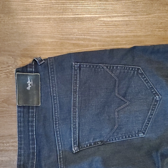 Pepe Jeans London Vapour Mens Blue/Black 38×32 (Actual Size 36x30) Selvedge - Picture 11 of 13